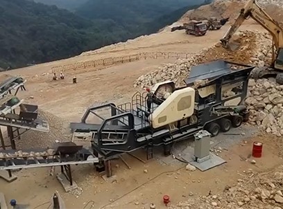 山西300-400t/h石灰石移动破碎机生产线